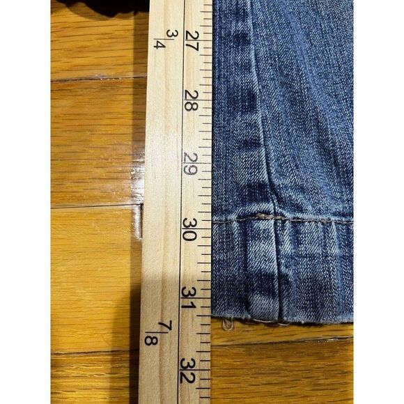 SO Jeans Women's Size 5 Blue Mid Rise Flared Embroidered Cowboy Cottagecore - Picture 5 of 7